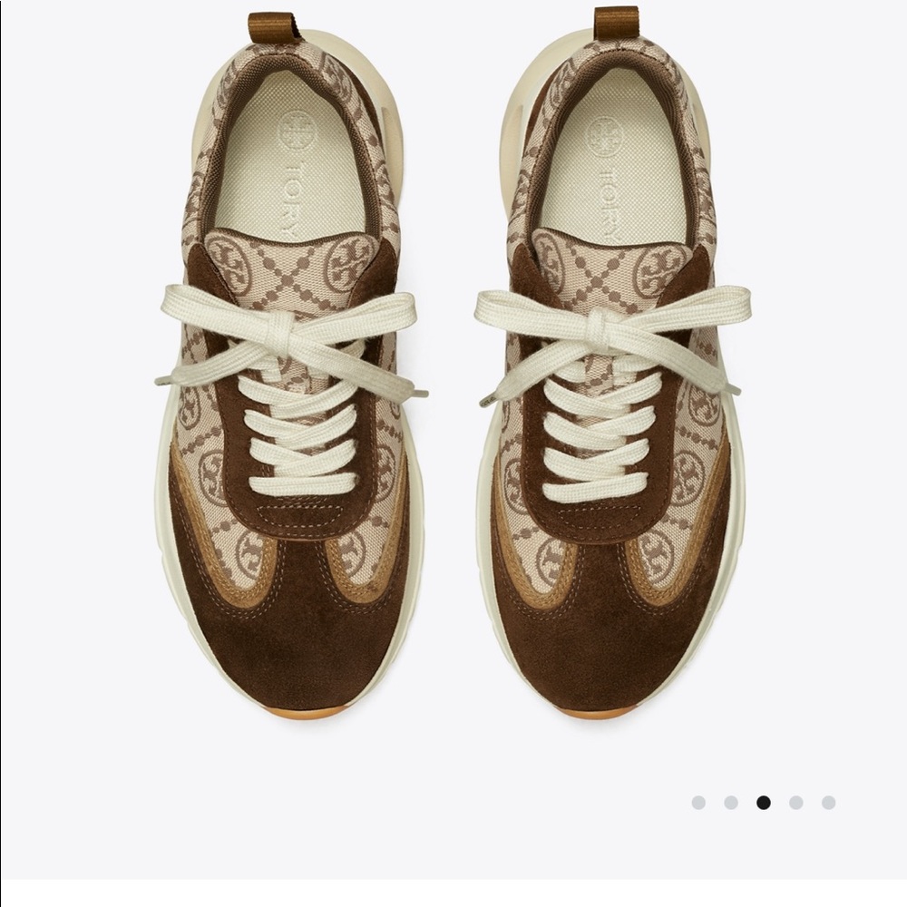 Tory Burch Brown and Cream Sneakers
